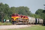 Southbound Kansas City Southern Railway Mixed Freight Train