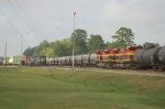 Going away shot of a Southbound Kansas City Southern Railway Mixed Freight Train