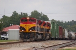 Southbound Kansas City Southern Railway Mixed Freight Train