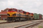 Southbound Kansas City Southern Railway Mixed Freight Train