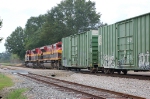 Going away shot of a Southbound Kansas City Southern Railway Mixed Freight Train