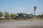 Norfolk Southern Railway Mixed Freight Train with three EMD Diesel Locomotives providing power