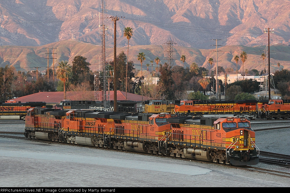 BNSF 4038, 4197, 7350, and 4148