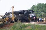 Derailment scene