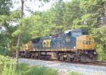 CSX 7870 on Q687 heading south