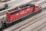 One of the DME red bombers leads 276 into Muskego yard