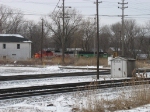 BNSF 106 & 1376 heading behind the tower