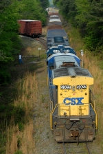 Newberry swithers is working on the ns line in prosperity next to the cn&l 