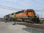 HLCX 8145 & CSX 8504 leading Q326-31 out of the yard with two units for Lansing