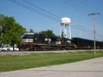 NS 9942 Backing in to the yard to drop off some railcars.