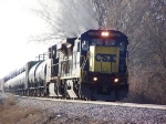 A BNSF Freight Train Led by all CSX Power