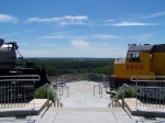 The View into Iowa Between Two of UP's Legendary Locomotives, Big Boy #4023 & Centennial #6900