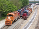 EJ&E 663 passes HLCX 6519