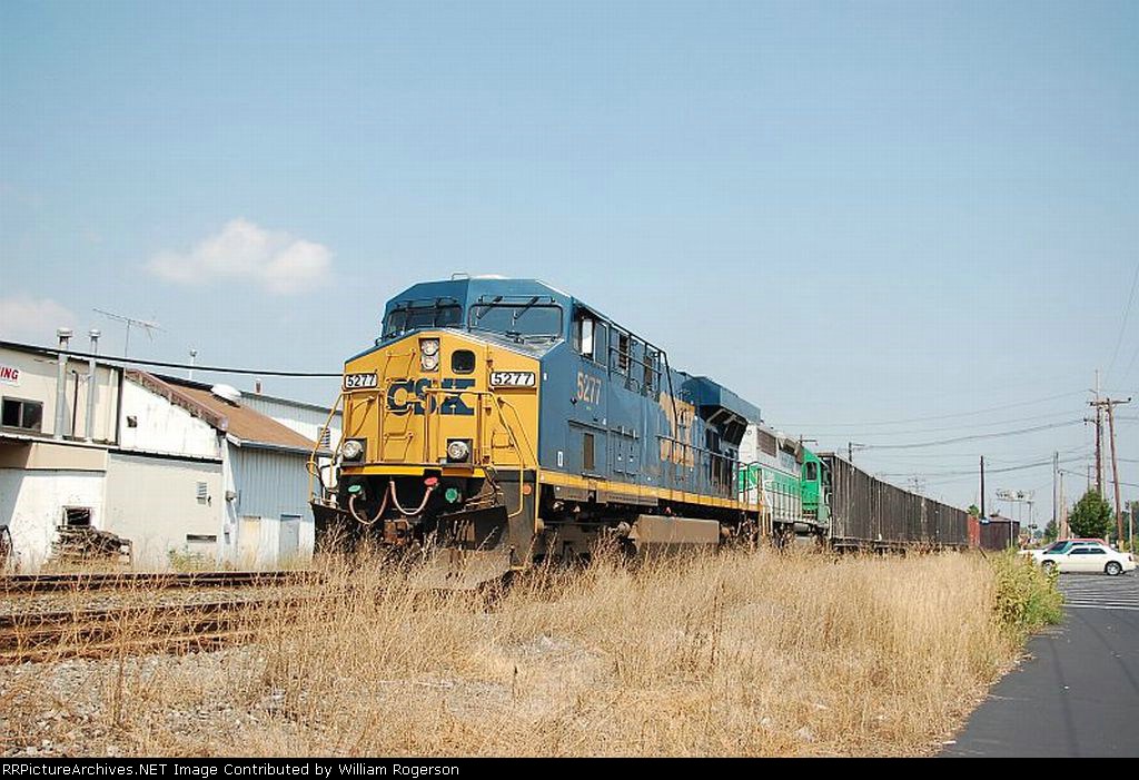 Southbound CSX Transportation Mixed Freight Train with GE ES44DC No. 5277 and First Union Rail (FURX) EMD SD40-2 No. 3010 providing power