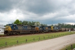 Southbound CSX Transportation (CSX) Unit Coal Train powered by GE AC44CW No. 29, EMD SD70MAC No. 4556 and GE C40-8W No. 7385