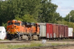 Westbound train sitting in the yard