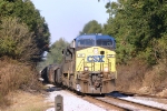 Southbound freight flies by MP 557