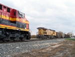 Southbound KCS Loaded Coal Train DPU Passes Northbound KCS Empty Coal Train DPU's 