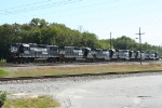 Six unit consist heading back to the yard