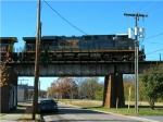 Passing over a bridge near the old passenger station