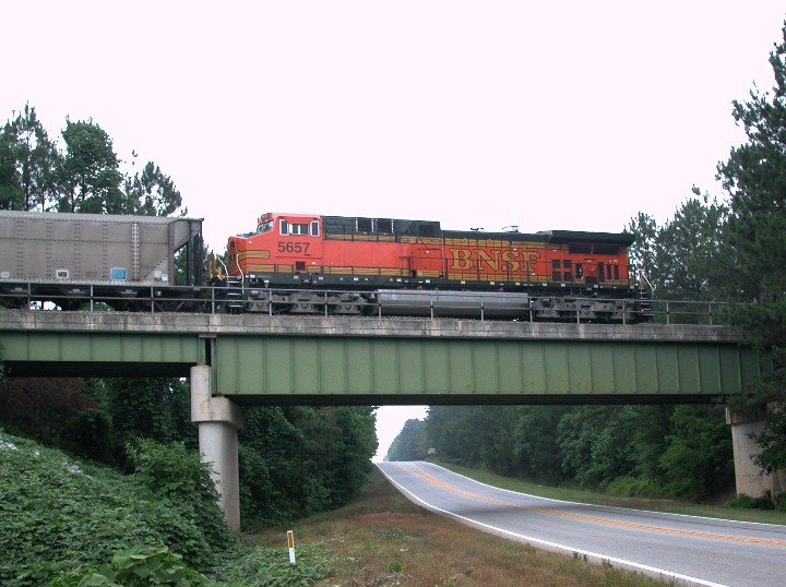 BNSF pusher on NS #734