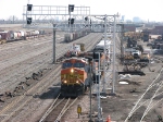 080403008 Westbound BNSF intermodal passes through Northtown CTC 35th