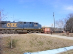 CSX 5330 crosses the small crossing in Augusta Canal Park