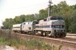 Amtrak with a mini train