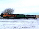 Nice Assortment of Power on a South-Bound Freight Consist