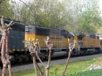 CRIX/NREX (National Railway Equipment) ex UP GM/EMD SD60 5976 and UP GE CW40-8 9390 Trail on a Southbound Manifest at the Due West Road Grade Crossing