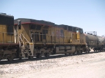 UP 5516 #5 power in an EB manifest QWCFW West Colton - Fort Worth at 12:11pm 