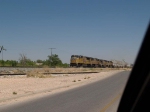 UP 3853 leads a WB doublestack ZMQLA (Mesquite(Dallas)/Los Angeles) at 2:18pm 