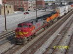 BNSF 756 leads NS train 219 southbound