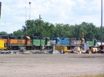 A Wide Array of Geeps Rest in the BNSF Yard