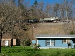 NS 135 climbing through Round Knob