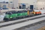 BNSF 8019, and co set at the shops