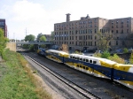 091013198 Westbound Northstar MNRX commuter train departs Target Field Station