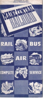 Maine Central Railroad Time Tables - 1941