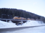 UP Eastbound freight waits for a westbound to emerge from the Moffat Tunnel