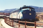 Verde Canyon tourist train departs station