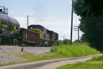 CSX 5388/8781 lead Q574-20 north 10:57am 6/20/09 approaching NE Gossom