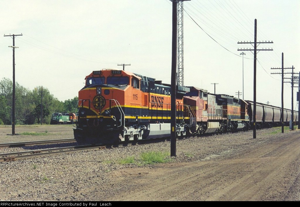 Parked westbound grain train