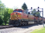 A Trio of BNSF Dash-9s Rumble Over the UP Diamond