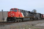 CN 2260 leads another IC SD70 on the last northbound of the day