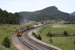 Westbound UP freight train at Rollinsville