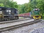 Reading and Northern and Norfolk Southern Pass in the CP Yard.