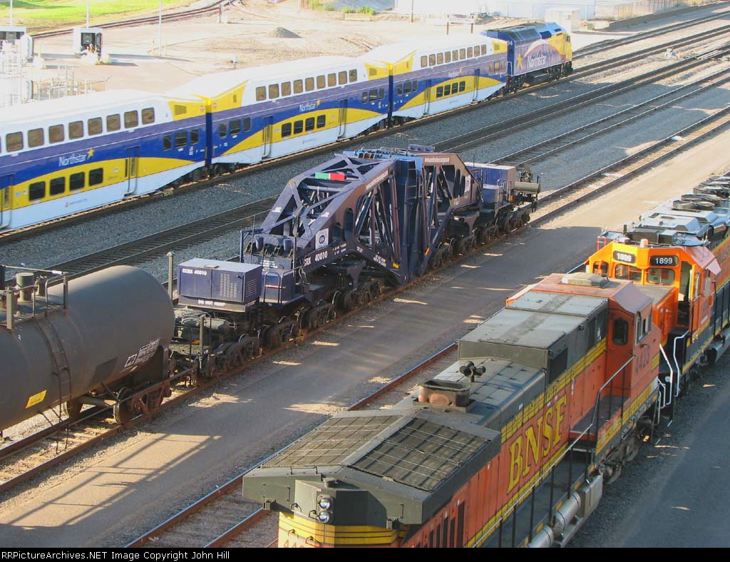 100914384 Eastbound Northstar Commuter Passes Schnabel CCRX 40010 At BNSF Northtown Yard