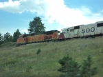 BNSF Dash 9 and SOO SD60