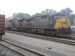 Pair of CSX locomotives working the CSX yard