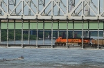 BNSF 6000 and a party boat!